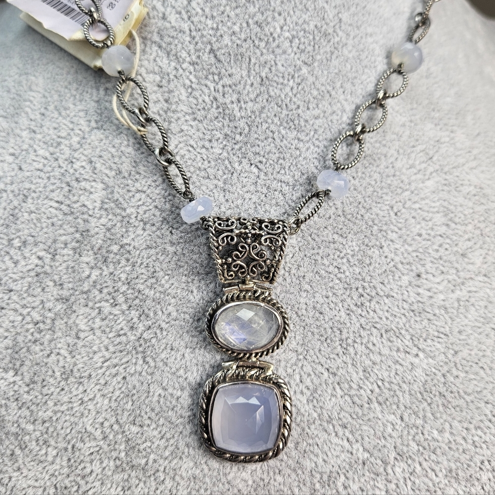 LORI BONN MOONSTONE CHALCED NECKLACE